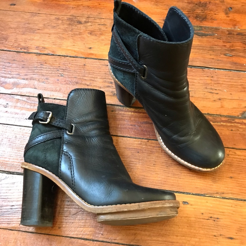 ACNE Cypress booties 39 black leather